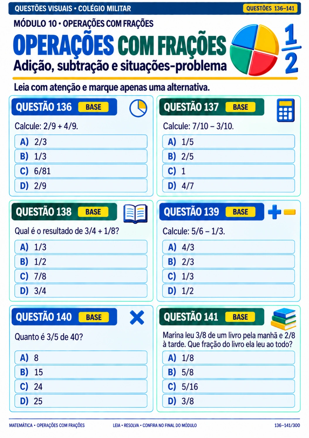 Módulo 10: Operações com Frações e Situações-Problema